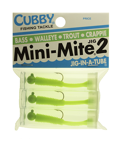 Cubby Mini-Mite2 Jig in Green Chartreuse and Silk Chartreuse.
